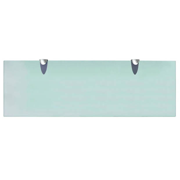 The Living Store Zwevende Plank - Glas - 60 x 20 cm - Transparant - Max - 10 kg