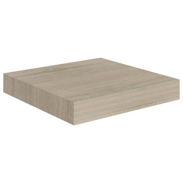 The Living Store Wandplanken Eiken - Set van 4 - 23 x 23.5 x 3.8 cm - Onzichtbaar Montagesysteem