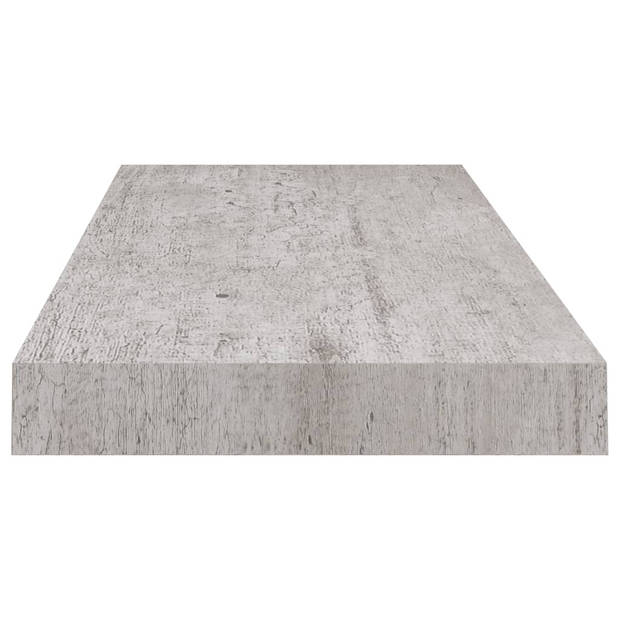 vidaXL Wandschappen zwevend 2 st 60x23,5x3,8 cm MDF betongrijs