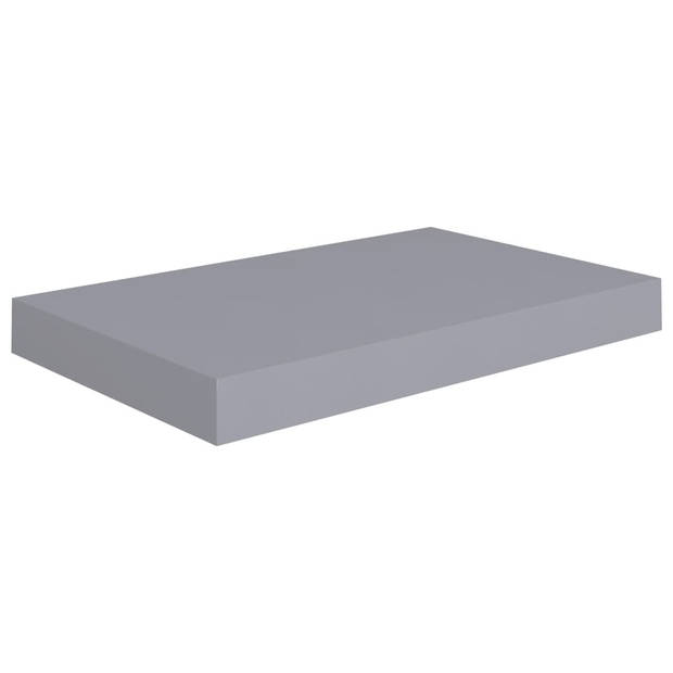 The Living Store Wandplanken - Grijs - 40 x 23 x 3.8 cm - Honingraat MDF en metaal