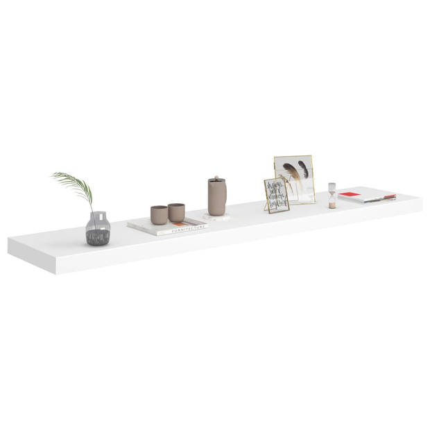 The Living Store Wandplanken Set - Stijlvolle - Wandplanken - 120 x 23.5 x 3.8 cm - Ken- Onzichtbaar montagesysteem -