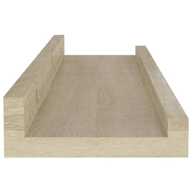 vidaXL Wandschappen 2 st 40x9x3 cm sonoma eikenkleurig