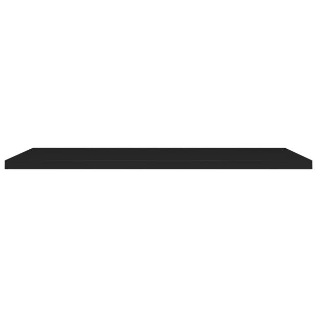 The Living Store Trendy Wandplanken - Set van 4 - 120 x 23.5 x 3.8 cm - Zwart