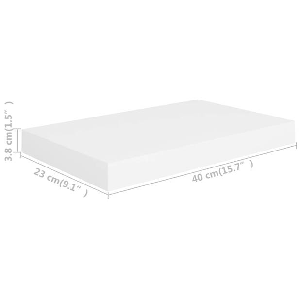 The Living Store Wandplanken - Trendy - Set van 4 - 40x23x3.8 cm - Honingraat MDF - Metaal