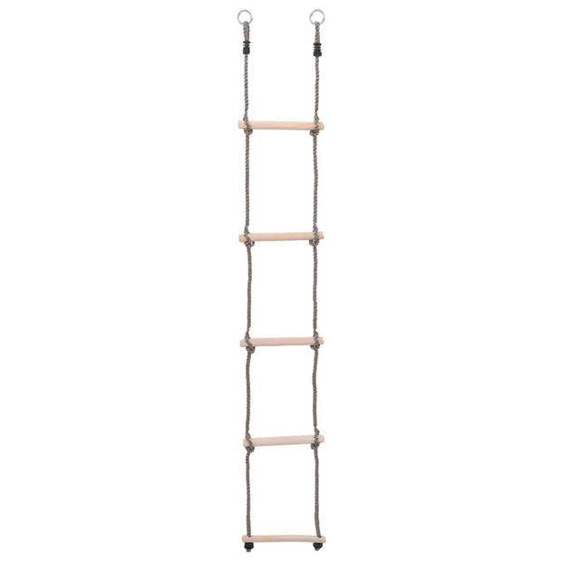 The Living Store Houten Ladder - 5 sporten - 210 cm - Grenenhouten sporten