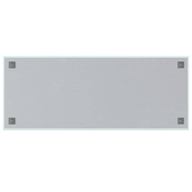 The Living Store Wandgemonteerd Magneetbord - 100x40 cm - Gehard Glas - Wit