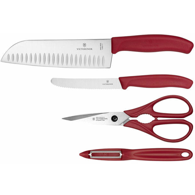 Victorinox Swiss Classic Kitchen set 4 delig rood