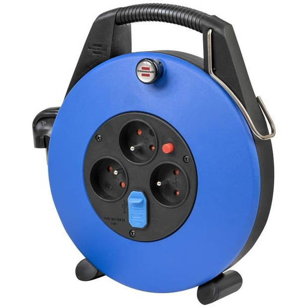 Comfort Cable Reel Line Cl -x Brennenstuhl 10m - 3 Sockets + USB - Oplaadbaar - Interieurgebruik - Made in Frankrijk