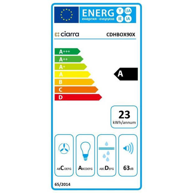 BOX CIARRA CDHBOX90X wandkap - 90 CM - Inox