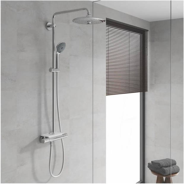 GROHE douchekolom Thermostatische klep Vitulio Joy 260, 50% Besparende water en energie, douche 3 jets, 26403001