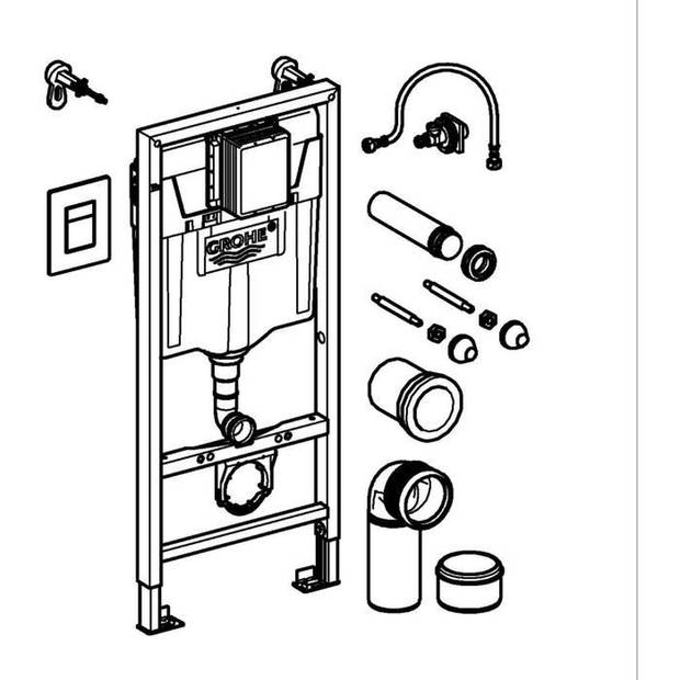 Solido pack 3 in 1 voor toilet - Installatiehoogte 1,13m - GROHE - 38811KF0