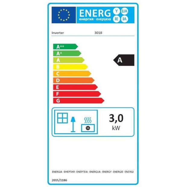 INVERTER 3018 PLUS LINE petroleumkachel - 3000W - Thermostaat - Piëzo-elektrische ontsteking - Zwart staal