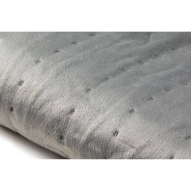 DOMO 2-persoons elektrische bedverwarmer - 6 warmteniveaus - Bevordert ontspanning - Flanelfleece - 160x140 cm - Grijs