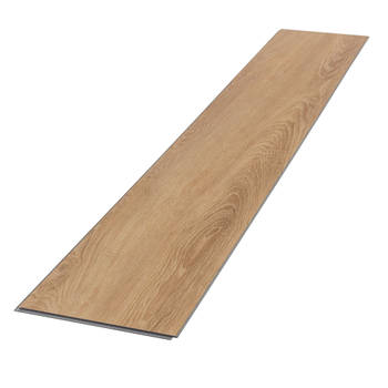 ML-Design Deluxe PVC vloer, Click, 122 cm x 18 cm x 4,2 mm, dikte 4,2 mm, 7,7m²/35 planken, zandkleur eiken, bruin