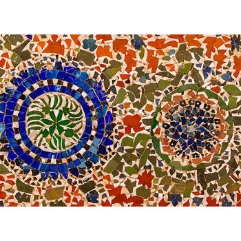 Inductiebeschermer - Marokaanse Mozaïek Cirkels - 89.6x51.6 cm