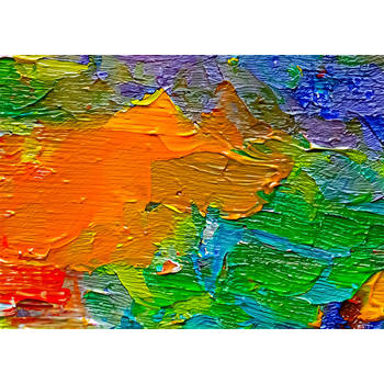 Inductiebeschermer - Kleurrijke Abstracte Kunst - 57.6x51.6 cm