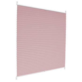 Plisségordijn roze, 60x150 cm, incl. bevestigingsmateriaal