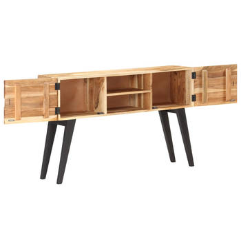 The Living Store Dressoir - Acaciahout - 120 x 30 x 75 cm - 2 deuren/vakken