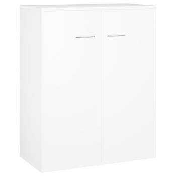 The Living Store Dressoir - Wit - 60 x 30 x 75 cm - 2 deuren - Spaanplaat