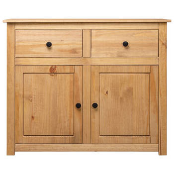 The Living Store Dressoir Rustic Pine - 93 x 40 x 80 cm - 2 lades en 2 deuren