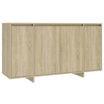 The Living Store Dressoir Bijzetkast - 135 x 41 x 75 cm - Sonoma eiken - Montage vereist