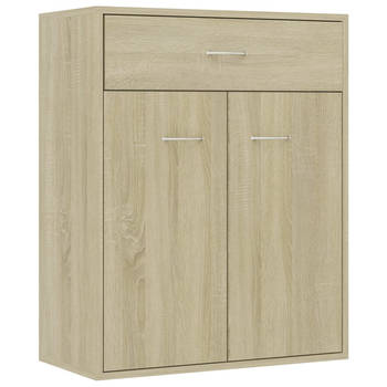 The Living Store Dressoir - Sonoma eiken - 60 x 30 x 75 cm - 2 deuren en 1 lade