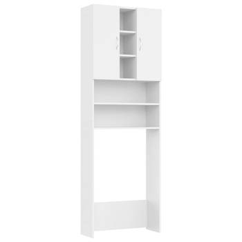 The Living Store Badkaast s - Badkaast - 64x25.5x190 cm - wit hout