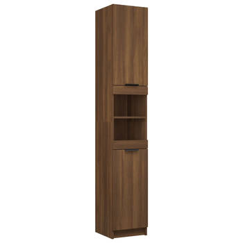 The Living Store Badkaast Bewerkt Hout - 32x34x188.5cm - Bruineiken