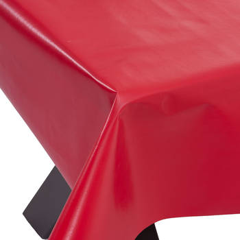 Wicotex-Tafelzeil Kleur Rood uni 140x240cm-Tafelkleed Afneembaar-Afwasbaar