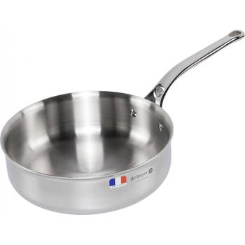 De Buyer Affinity steelpan - grijs - rechte steel - Ø 24 cm