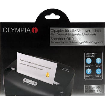 Olympia 9130 geolied papier - voor papierversnipperaar - 12 vellen