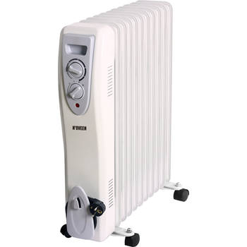 Noveen OH11 olie radiator - thermostaat - 3 standen - tot 2500 W - wit