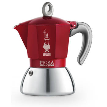 Bialetti Moka Induction koffiezetapparaat - 4 kopjes - rood
