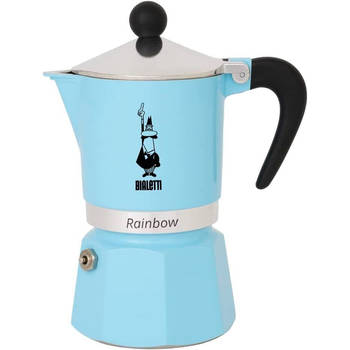 Bialetti Rainbow koffiezetapparaat - lichtblauw - 3 kopjes