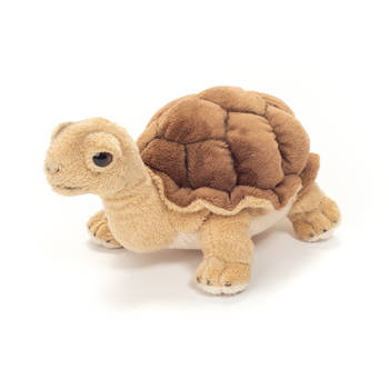 Hermann Teddy Knuffeldier Schildpad - zachte pluche stof - premium knuffels - bruin - 20 cm - Knuffeldier