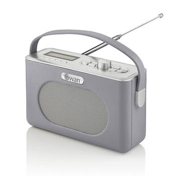 Swan Draagbare Retro Radio DAB+ Bluetooth Grijs