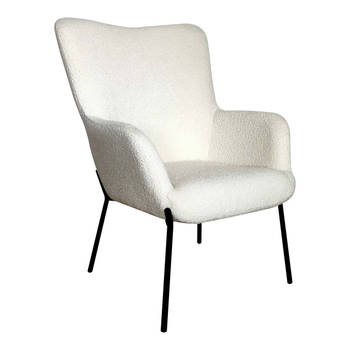 Glasgow fauteuil bouclé wit.