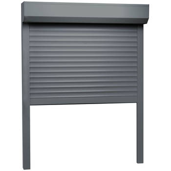 The Living Store Rolluik Aluminium - Antraciet - 120 x 150 cm - Windstabiliteit - Isolatie - Slijtvast