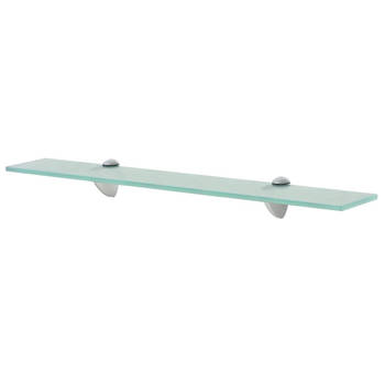 The Living Store Zwevende Plank - Glas - 60 x 20 cm - Transparant - Max - 10 kg