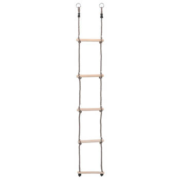 The Living Store Houten Ladder - 5 sporten - 210 cm - Grenenhouten sporten