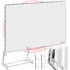 tectake® - Hybride infraroodpaneel met thermostaat en omval- en overhittingsbeveiliging - 700 w - 90x5,5x60cm - 405006