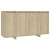 The Living Store Dressoir Bijzetkast - 135 x 41 x 75 cm - Sonoma eiken - Montage vereist