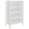 The Living Store Dressoir - Hoogglans wit - 57 x 35 x 90 cm - Stevig en duurzaam - 4 schappen