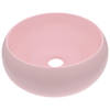 The Living Store Vessel Sink - Round Ceramic - 400x150 mm - Matte Pink