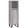 The Living Store Badkaast Grey Sonoma Eiken - 30x30x100 cm - Duurzaam Hout - Ruime Opbergruimte