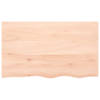 The Living Store Wandplank Eikenhout - 100x60x2 cm - Rustieke Stijl - Natuurlijke Rand