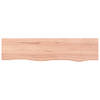 The Living Store Wandplank Eikenhout - Lichtbruin - 80x20x2 cm - Max - 20 kg draagvermogen