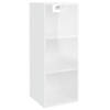 The Living Store Wandkast - Opbergruimte voor Boeken - Hangend TV-meubel - Hoogglans Wit - 34.5x32.5x90 cm