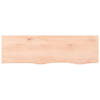 The Living Store Wandplank Rustiek Massief Eikenhout - 100 x 30 x 6 cm - Draagvermogen 24 kg