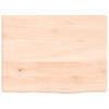 The Living Store Wandplank - Rustieke stijl - Massief eikenhout - 40x30x2 cm - Natuurlijke rand